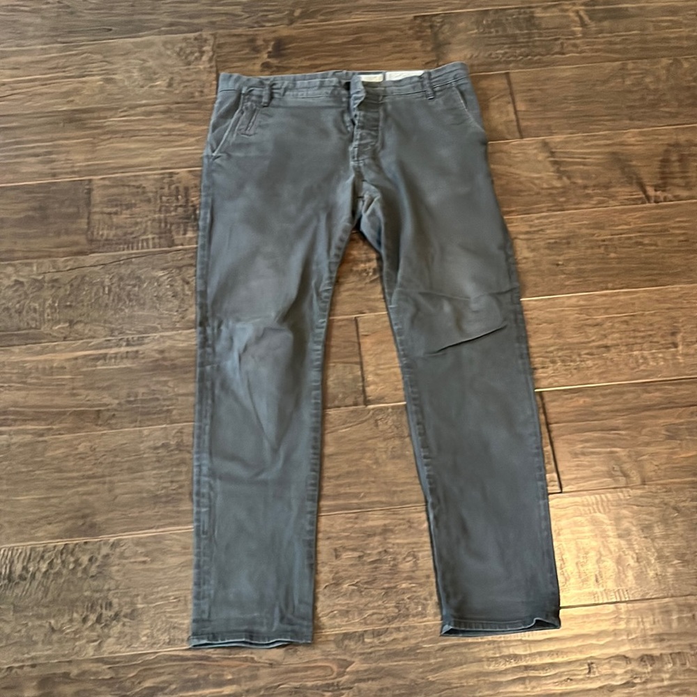 All Saints “Stove” khakis in brown.  Skinny fit.  34x32.  Good shape.
